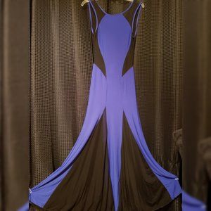 Blue/Black Long Dress By Seduction